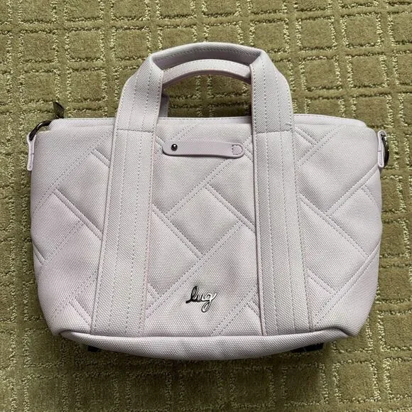 lug Quilted Light Pink Crossbody Tote with Removable Strap - Picture 2 of 9
